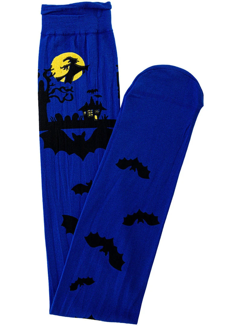 Banned Full Moon Witches Socks Blue New In