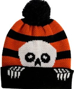 Banned Halloween Skull Hat Orange