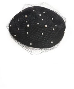 Banned Maggie Pearl 50's Beret Black New In