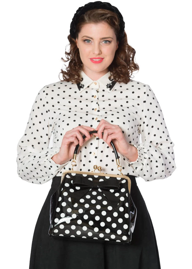 Banned American Polkadot 50's Bag Black