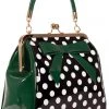 Banned American Polkadot 50's Bag Green New In
