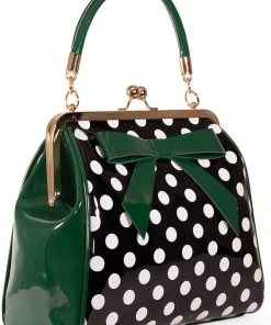 Banned American Polkadot 50's Bag Green New In