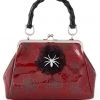New In Banned Killian Spiderweb 50's Handbag Red