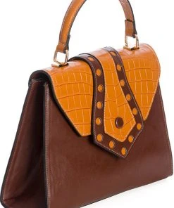 New In Banned Miss Molly Handbag Brown