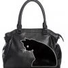 New In Banned Sabrina Cat Handbag Black