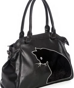 New In Banned Sabrina Cat Handbag Black