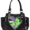 New In Banned Frankenstein And Bride Bag Black