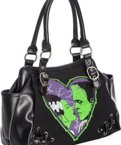 New In Banned Frankenstein And Bride Bag Black