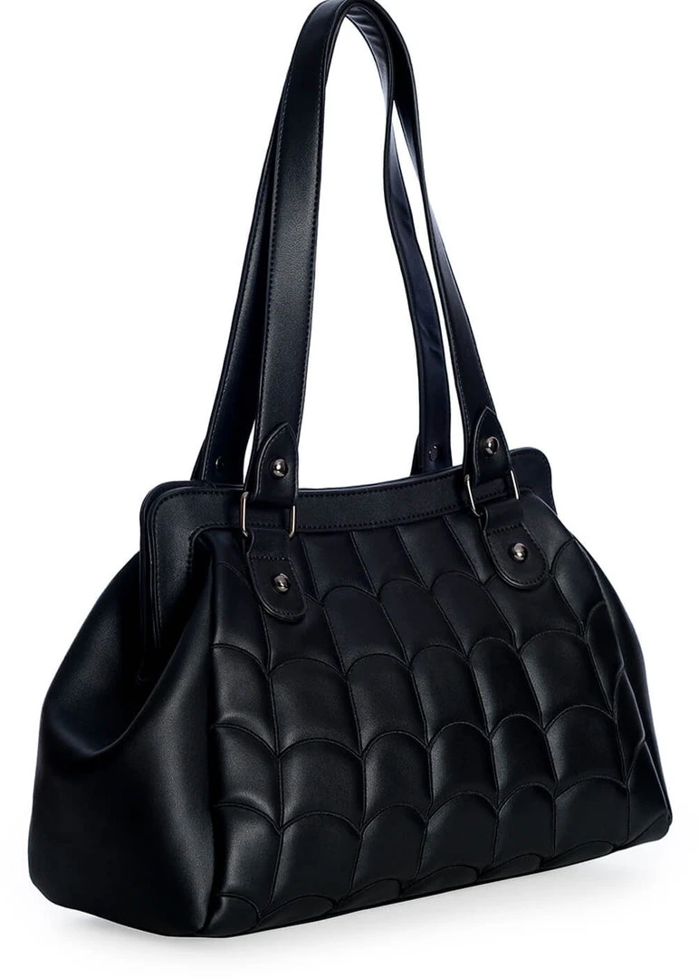 New In Banned Spider Bite Handbag Black