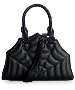 New In Banned Sirin Spiderweb Handbag Black