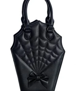 Banned Ghoul Spiderweb Handbag Black