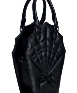 Banned Ghoul Spiderweb Handbag Black