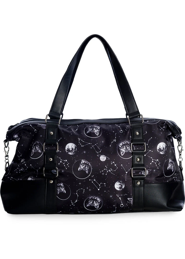 Banned Space Cat Gym Weekend Bag Black