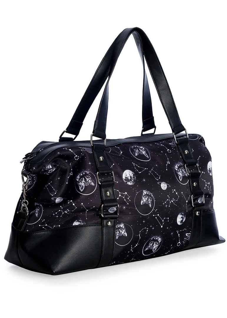Banned Space Cat Gym Weekend Bag Black