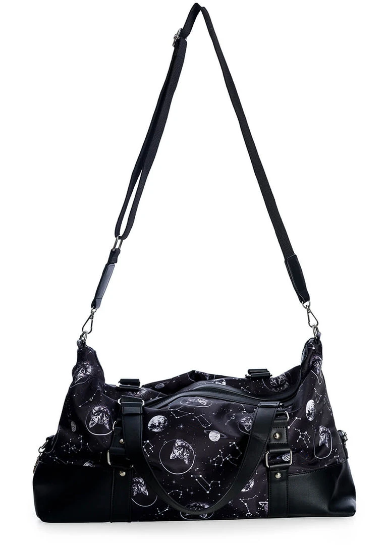 Banned Space Cat Gym Weekend Bag Black