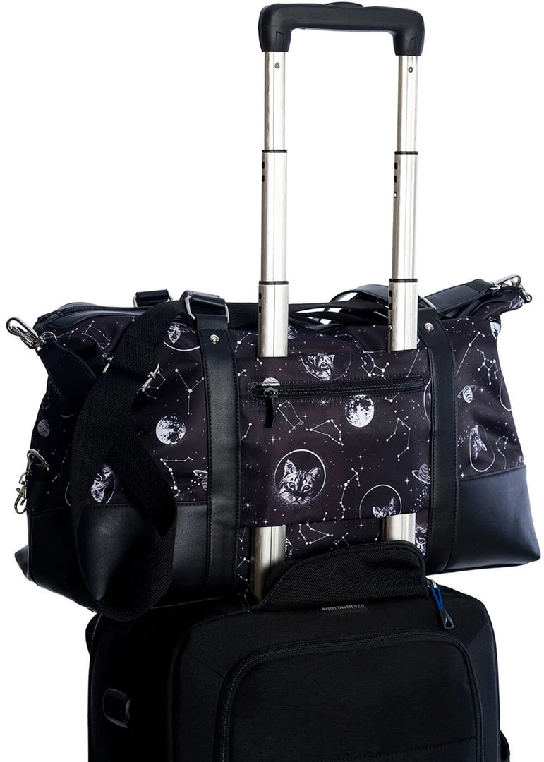 Banned Space Cat Gym Weekend Bag Black