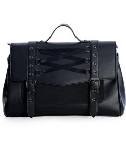 New In Banned Astaroth Corset Bag Black