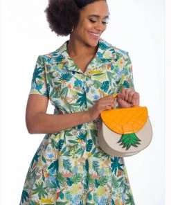 Banned Tropical Pinapple Bag White New In