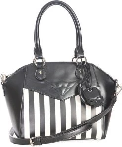 Banned Another Lost Soul Striped Handbag Black White New In