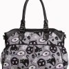 New In Banned Lucky Kitty 13 Bag Grey
