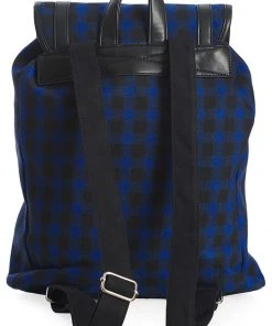 Banned Yami Check Backpack Blue New In