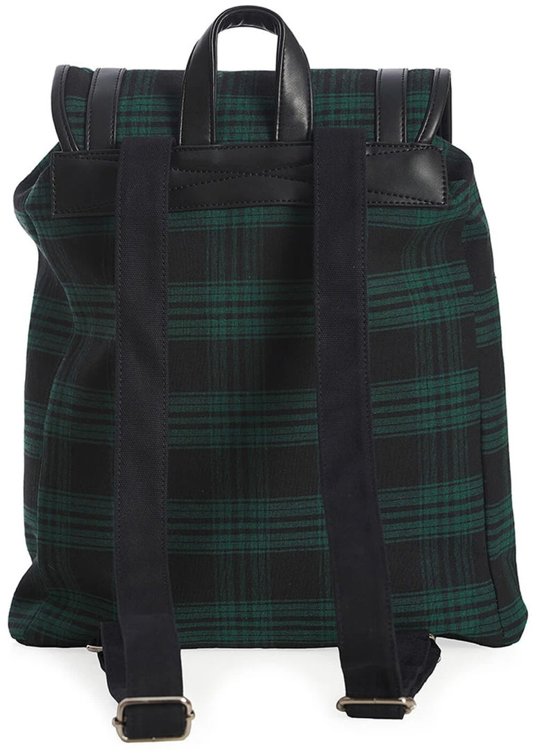 Banned Yami Check Backpack Green