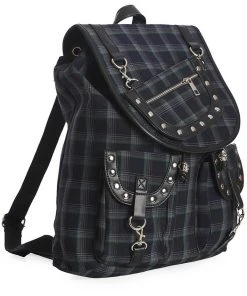 Banned Yami Check Backpack Grey New In