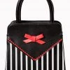 New In Banned Helium Stripe Bag Black White
