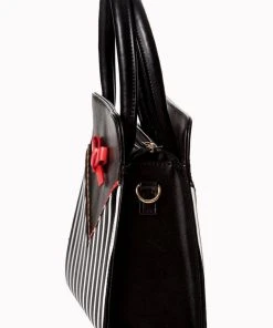 New In Banned Helium Stripe Bag Black White