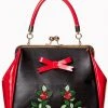 Banned Fantasy Handbag Black Red New In