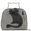 Banned Dixie Cat Bag Houndstooth Black New In