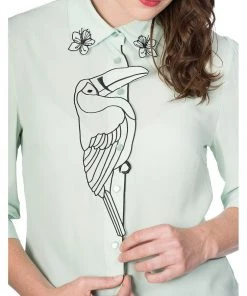 Banned Toucan 40's Blouse Mint Green