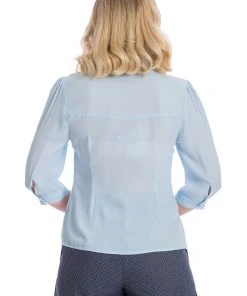 Banned Bunny Hop 40's Blouse Blue New In