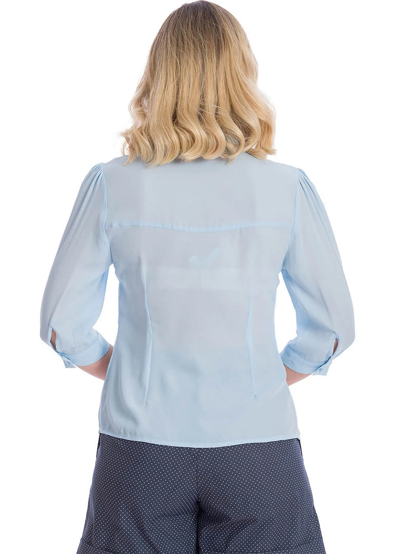 Banned Bunny Hop 40's Blouse Blue New In