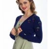 Banned Summer Berry Cherry 50's Bolero Navyblue New In