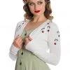 Banned Summer Berry Cherry 50's Bolero Ivory