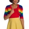 New In Banned Love Wins Rainbow 50's Bolero Multicolour