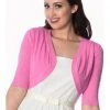 New In Banned Hudson 50's Bolero Bright Pink
