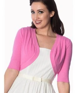 New In Banned Hudson 50's Bolero Bright Pink