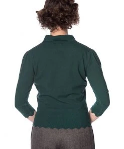 New In Banned Foxy 40's Cardigan Dark Green
