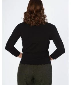 New In Banned Foot Print Dog 40's Cardigan Black