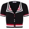 New In Banned Collar Sailor 60's Top Black