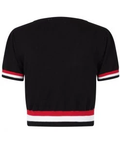 New In Banned Collar Sailor 60's Top Black