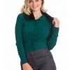 New In Banned Bow Dreaming 40's Cardigan Green