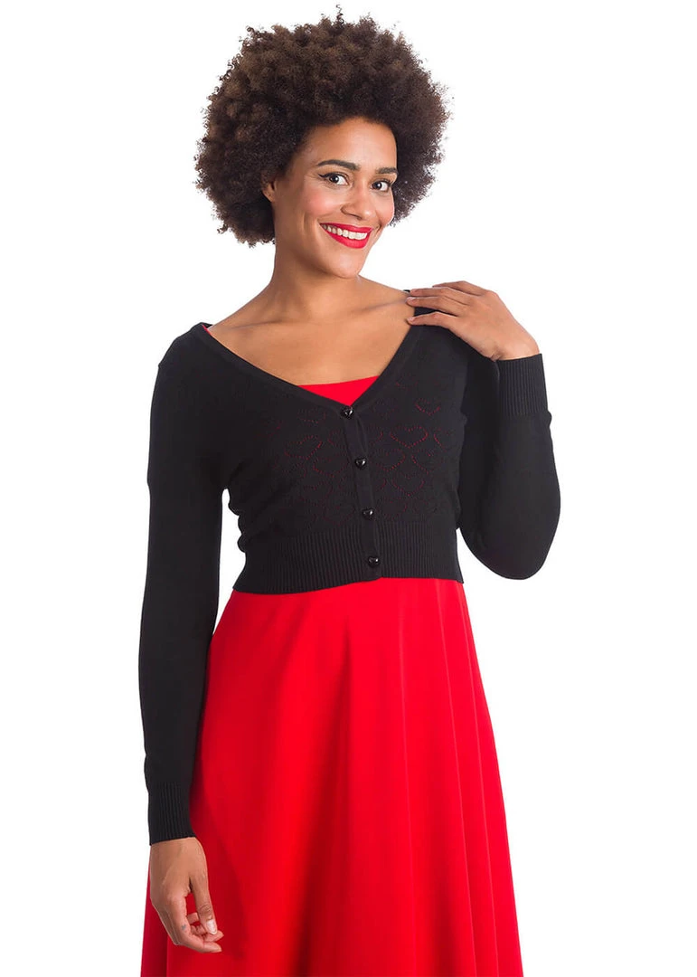 New In Banned Love Dream 50's Cardigan Black