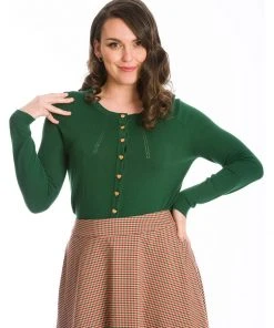 New In Banned Nina 50's Cardigan Green