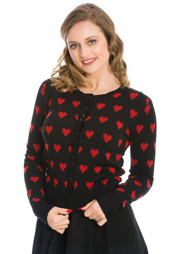 Banned True Love 50's Cardigan Black