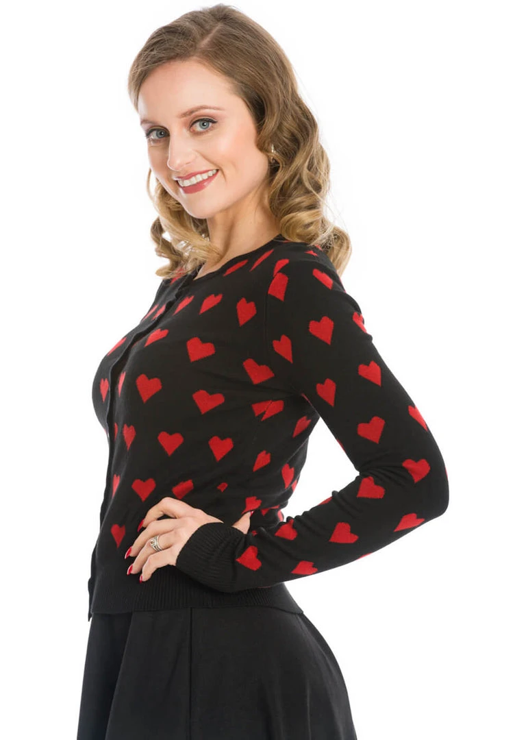 Banned True Love 50's Cardigan Black