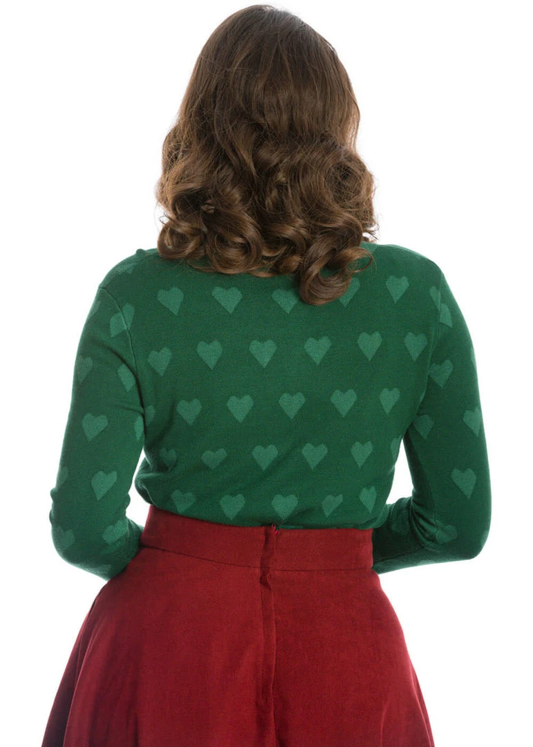 Banned True Love 50's Cardigan Green