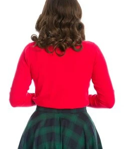 Banned Holly Go Lightly 50's Cardigan Red New In
